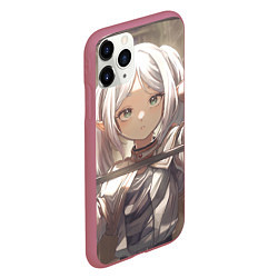 Чехол iPhone 11 Pro матовый Sousou no Frieren books, цвет: 3D-малиновый — фото 2