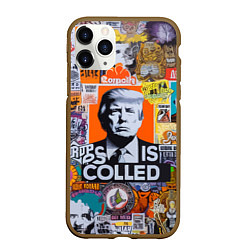 Чехол iPhone 11 Pro матовый Donald Trump - american сollage