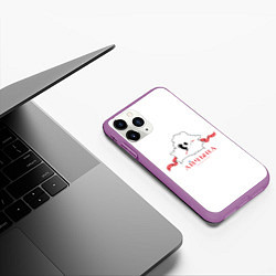 Чехол iPhone 11 Pro матовый Беларусь Айчына Бусел, цвет: 3D-фиолетовый — фото 2