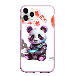 Чехол iPhone 11 Pro матовый Funny panda - China, цвет: 3D-розовый