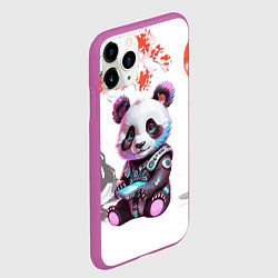 Чехол iPhone 11 Pro матовый Funny panda - China, цвет: 3D-фиолетовый — фото 2