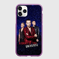Чехол iPhone 11 Pro матовый Depeche Mode - A universe band, цвет: 3D-фиолетовый