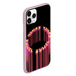 Чехол iPhone 11 Pro матовый Чумая круг, цвет: 3D-розовый — фото 2