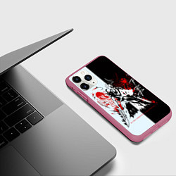 Чехол iPhone 11 Pro матовый Ичиго Блич, цвет: 3D-малиновый — фото 2