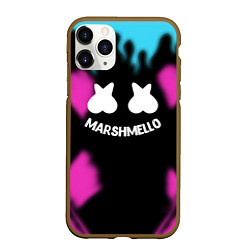 Чехол iPhone 11 Pro матовый Маршмеллоу неон камсток, цвет: 3D-коричневый