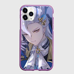 Чехол iPhone 11 Pro матовый Genshin Impact Neuvillette