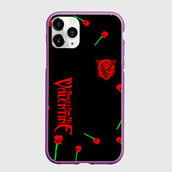 Чехол iPhone 11 Pro матовый Bullet for my valentine band rock, цвет: 3D-фиолетовый