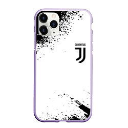 Чехол iPhone 11 Pro матовый Juventus sport color black, цвет: 3D-светло-сиреневый