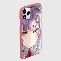 Чехол iPhone 11 Pro матовый Genshin Impact Ноэлль, цвет: 3D-малиновый — фото 2