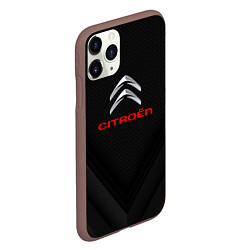 Чехол iPhone 11 Pro матовый Citroen sport geometry, цвет: 3D-коричневый — фото 2