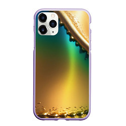 Чехол iPhone 11 Pro матовый Радужный градиент с накидкой, цвет: 3D-светло-сиреневый