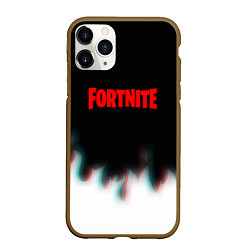 Чехол iPhone 11 Pro матовый Fortnite flame glitch, цвет: 3D-коричневый