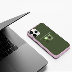 Чехол iPhone 11 Pro матовый Us in another universe, цвет: 3D-розовый — фото 2