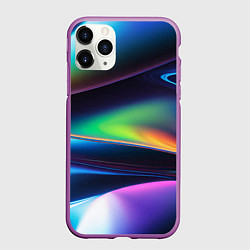Чехол iPhone 11 Pro матовый Голографический материал, цвет: 3D-фиолетовый