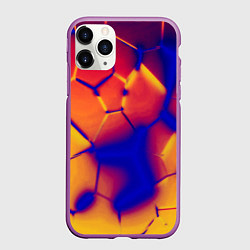 Чехол iPhone 11 Pro матовый Плиты разломы сепия негатив