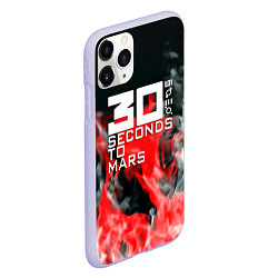 Чехол iPhone 11 Pro матовый Seconds to mars fire, цвет: 3D-светло-сиреневый — фото 2