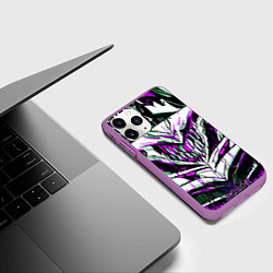 Чехол iPhone 11 Pro матовый Зубы монстра фиолетовые, цвет: 3D-фиолетовый — фото 2