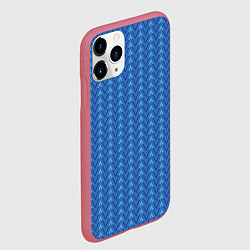 Чехол iPhone 11 Pro матовый Зигзаг с уголочкам, цвет: 3D-малиновый — фото 2