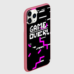 Чехол iPhone 11 Pro матовый Game over texture, цвет: 3D-малиновый — фото 2