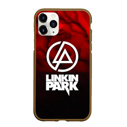 Чехол iPhone 11 Pro матовый Linkin park strom честер, цвет: 3D-коричневый