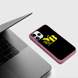 Чехол iPhone 11 Pro матовый Young Boys fc club, цвет: 3D-малиновый — фото 2