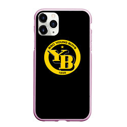 Чехол iPhone 11 Pro матовый Young Boys футбольный клуб, цвет: 3D-розовый