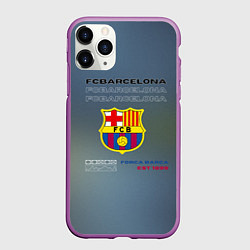 Чехол iPhone 11 Pro матовый Футбольный клуб барселона, логотип, цвет: 3D-фиолетовый
