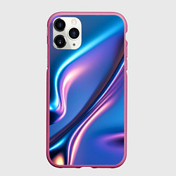 Чехол iPhone 11 Pro матовый Сплав металла голографический, цвет: 3D-малиновый