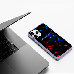 Чехол iPhone 11 Pro матовый Darksiders space logo, цвет: 3D-светло-сиреневый — фото 2