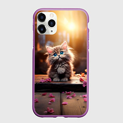 Чехол iPhone 11 Pro матовый Милый котенок 14 февраля