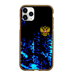 Чехол iPhone 11 Pro матовый Герб краски текстура, цвет: 3D-коричневый