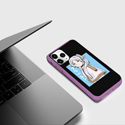 Чехол iPhone 11 Pro матовый Фрирен арт, цвет: 3D-фиолетовый — фото 2