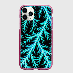 Чехол iPhone 11 Pro матовый Разряды электричества Tie Dye, цвет: 3D-малиновый