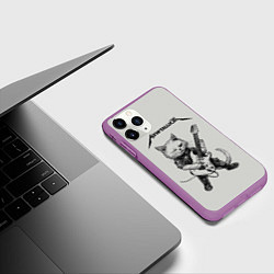 Чехол iPhone 11 Pro матовый Mewtallica, цвет: 3D-фиолетовый — фото 2