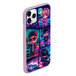 Чехол iPhone 11 Pro матовый GTA chibi style, цвет: 3D-розовый — фото 2