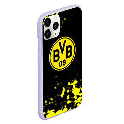 Чехол iPhone 11 Pro матовый Borussia краски жёлтые, цвет: 3D-светло-сиреневый — фото 2