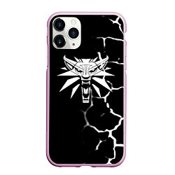 Чехол iPhone 11 Pro матовый The witcher текстура, цвет: 3D-розовый