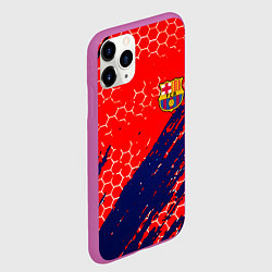 Чехол iPhone 11 Pro матовый Барселона спорт краски текстура, цвет: 3D-фиолетовый — фото 2
