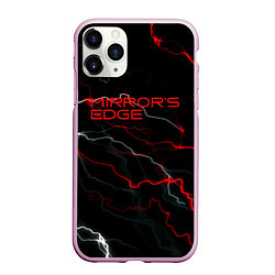 Чехол iPhone 11 Pro матовый Mirrors edge молнии