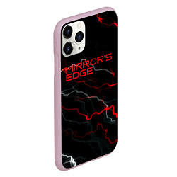 Чехол iPhone 11 Pro матовый Mirrors edge молнии, цвет: 3D-розовый — фото 2