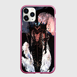 Чехол iPhone 11 Pro матовый Solo leveling - Igris, цвет: 3D-малиновый