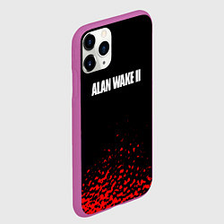 Чехол iPhone 11 Pro матовый Alan wake писатель гейм краски, цвет: 3D-фиолетовый — фото 2