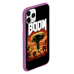 Чехол iPhone 11 Pro матовый Boom - Doom, цвет: 3D-фиолетовый — фото 2