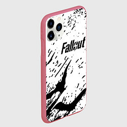 Чехол iPhone 11 Pro матовый Fallout краски летучие мыши, цвет: 3D-малиновый — фото 2