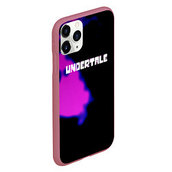 Чехол iPhone 11 Pro матовый Undertale neon splash, цвет: 3D-малиновый — фото 2