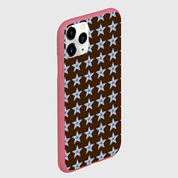 Чехол iPhone 11 Pro матовый Звезды героям и защитникам, цвет: 3D-малиновый — фото 2