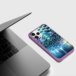 Чехол iPhone 11 Pro матовый Пузыри, цвет: 3D-фиолетовый — фото 2