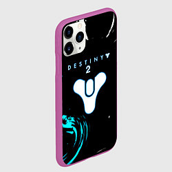 Чехол iPhone 11 Pro матовый Destiny space color game, цвет: 3D-фиолетовый — фото 2