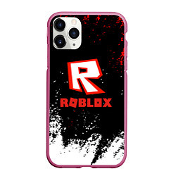 Чехол iPhone 11 Pro матовый Roblox текстура мобайл, цвет: 3D-малиновый