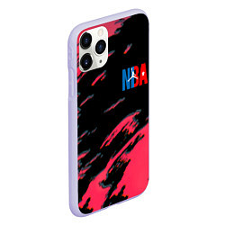 Чехол iPhone 11 Pro матовый NBA краски текстура, цвет: 3D-светло-сиреневый — фото 2